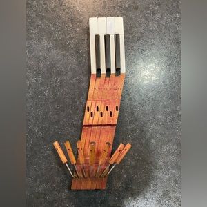 Artist’s Handmade key/jewelry holder made from vintage reclaimed piano keys